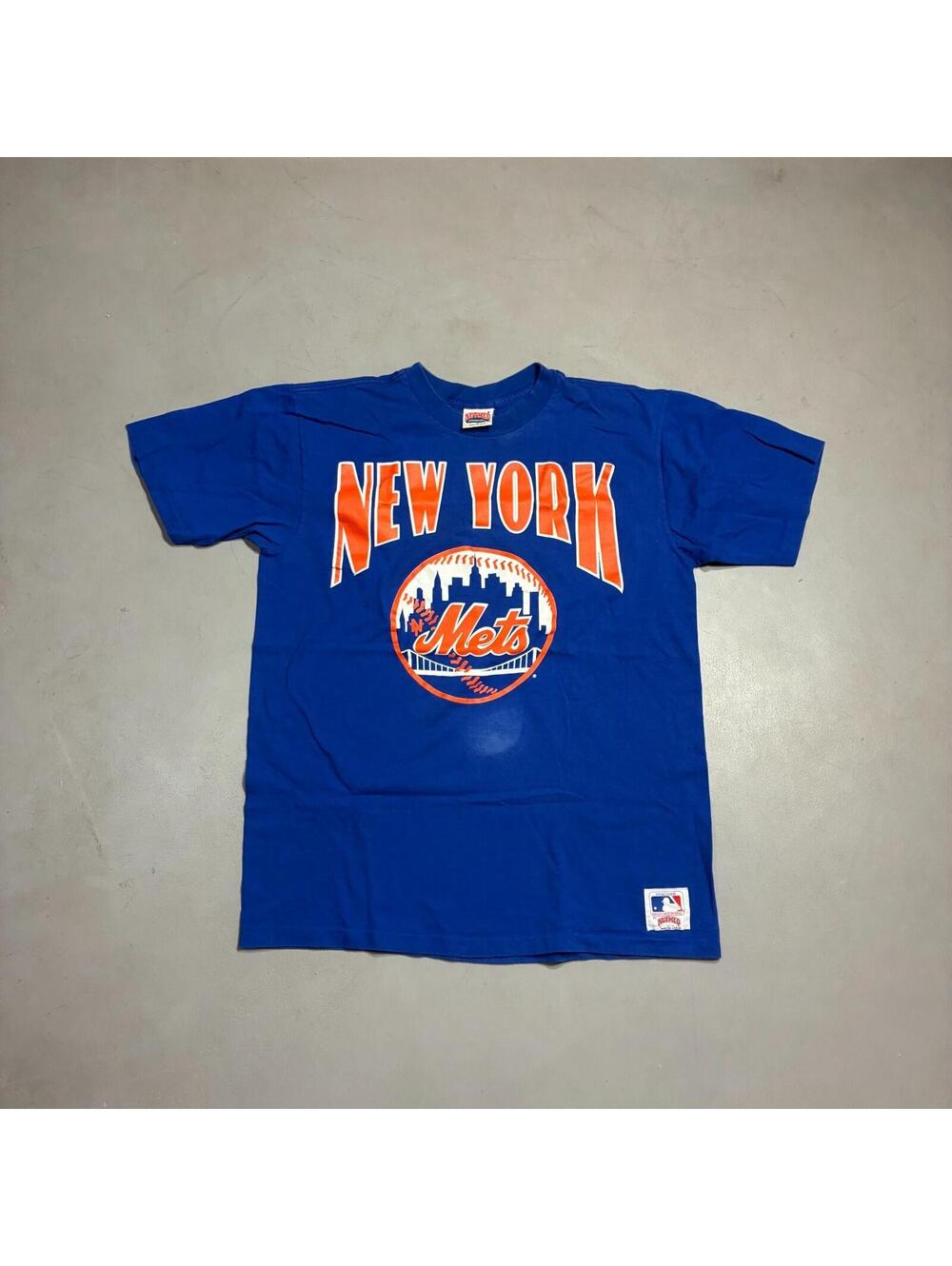 vtg new york mets nutmeg mlb tee made in usa 80s